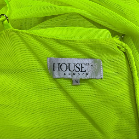 House of CB Ella Gathered Ruched Mesh Mini Dress Size M Event Party Coquette - Picture 15 of 16